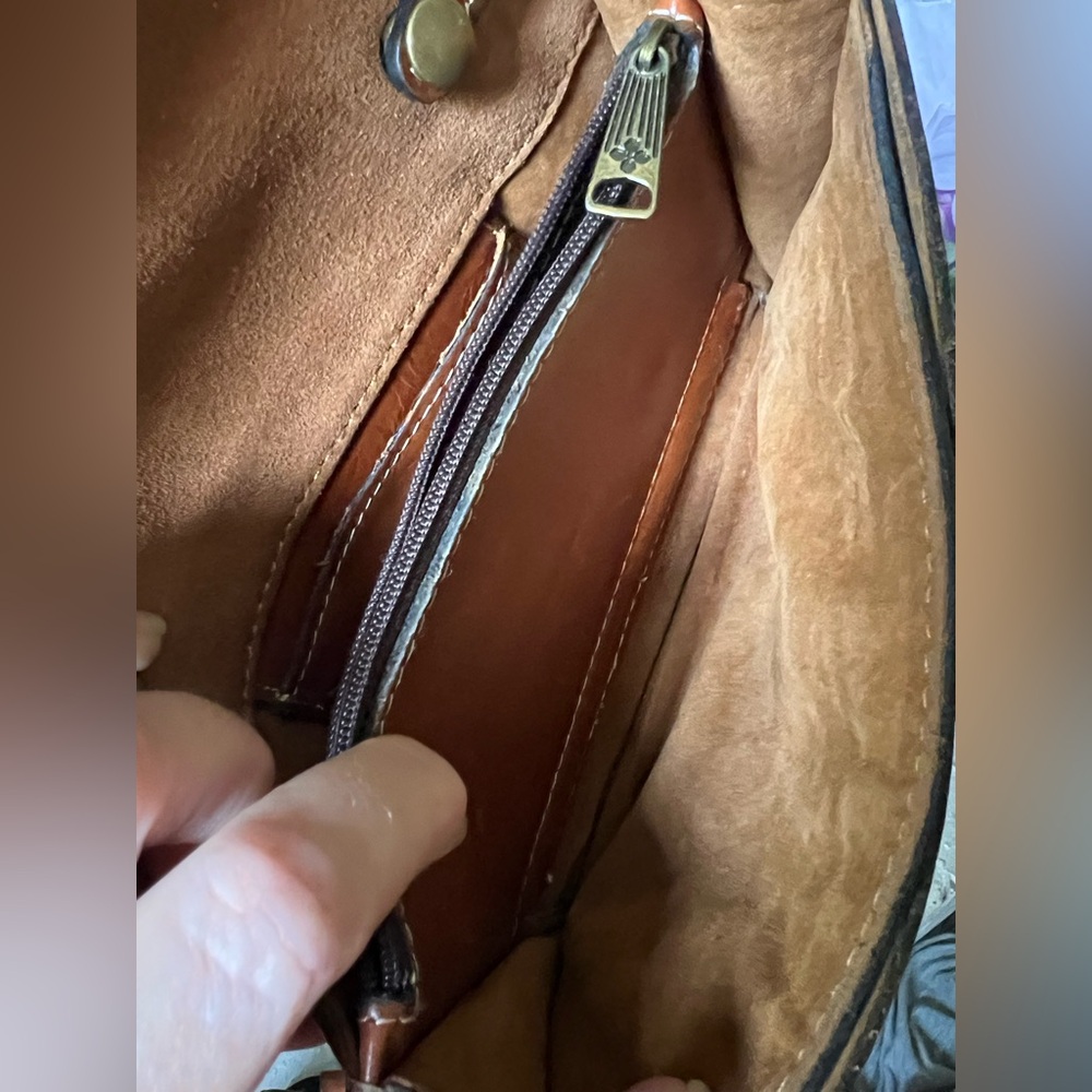 Patricia Nash Torri Crossbody Heritage Tan Leather Bag - Picture 11 of 11